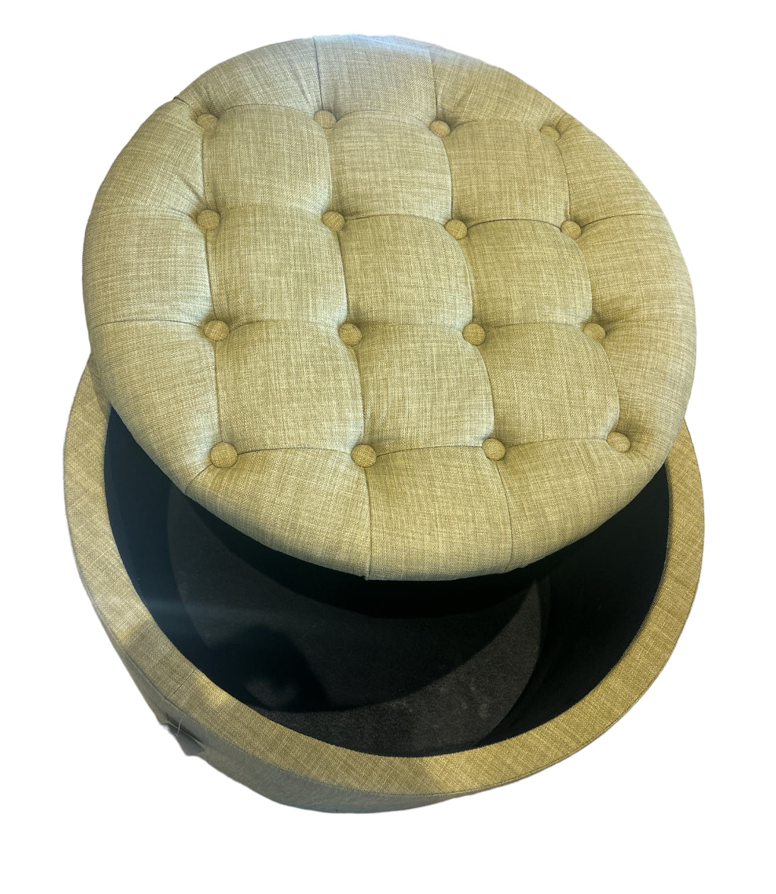POUF ROTONDO CON SCOMPARTIMENTO
