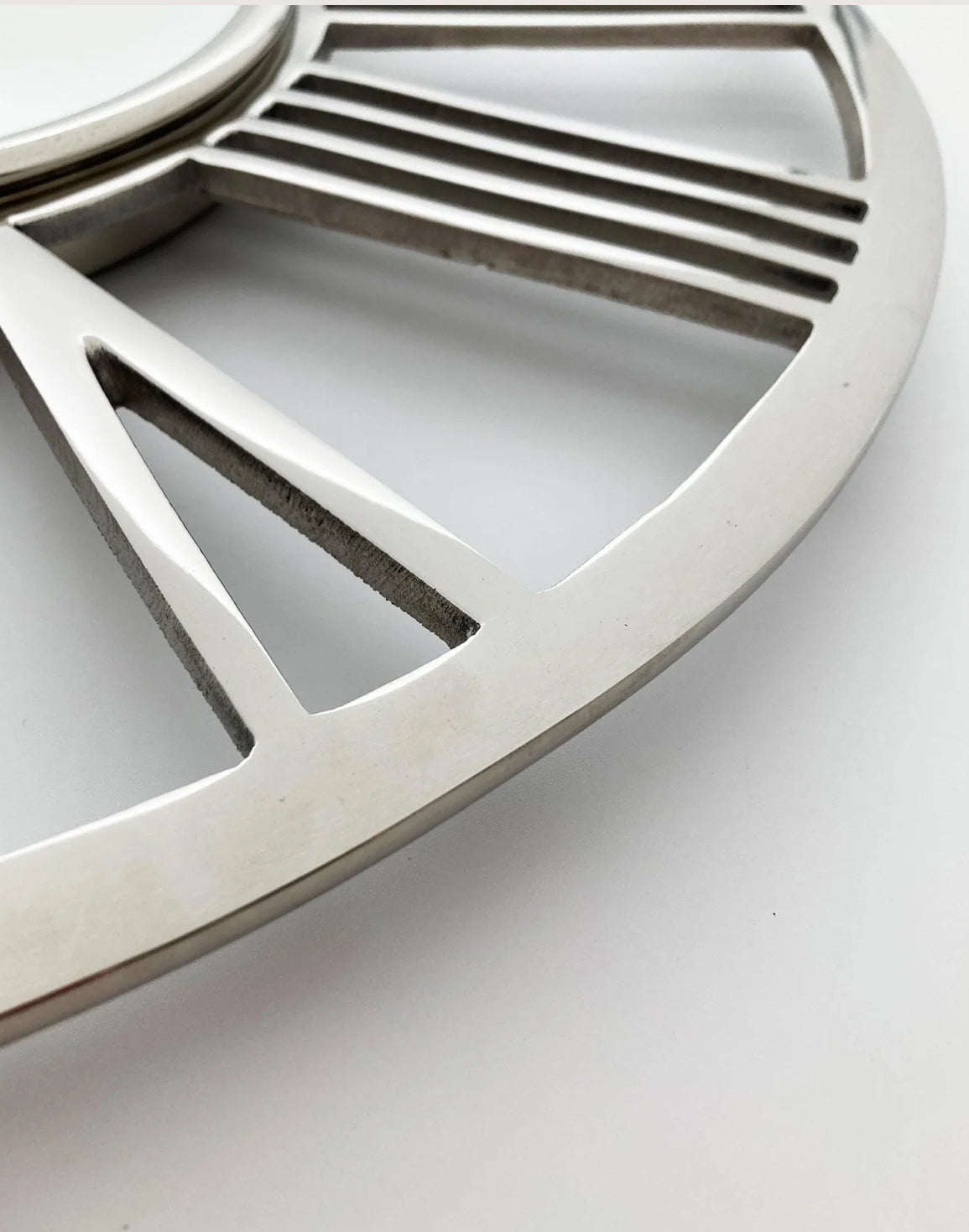 Orologio da parete in alluminio cromato e specchio London City